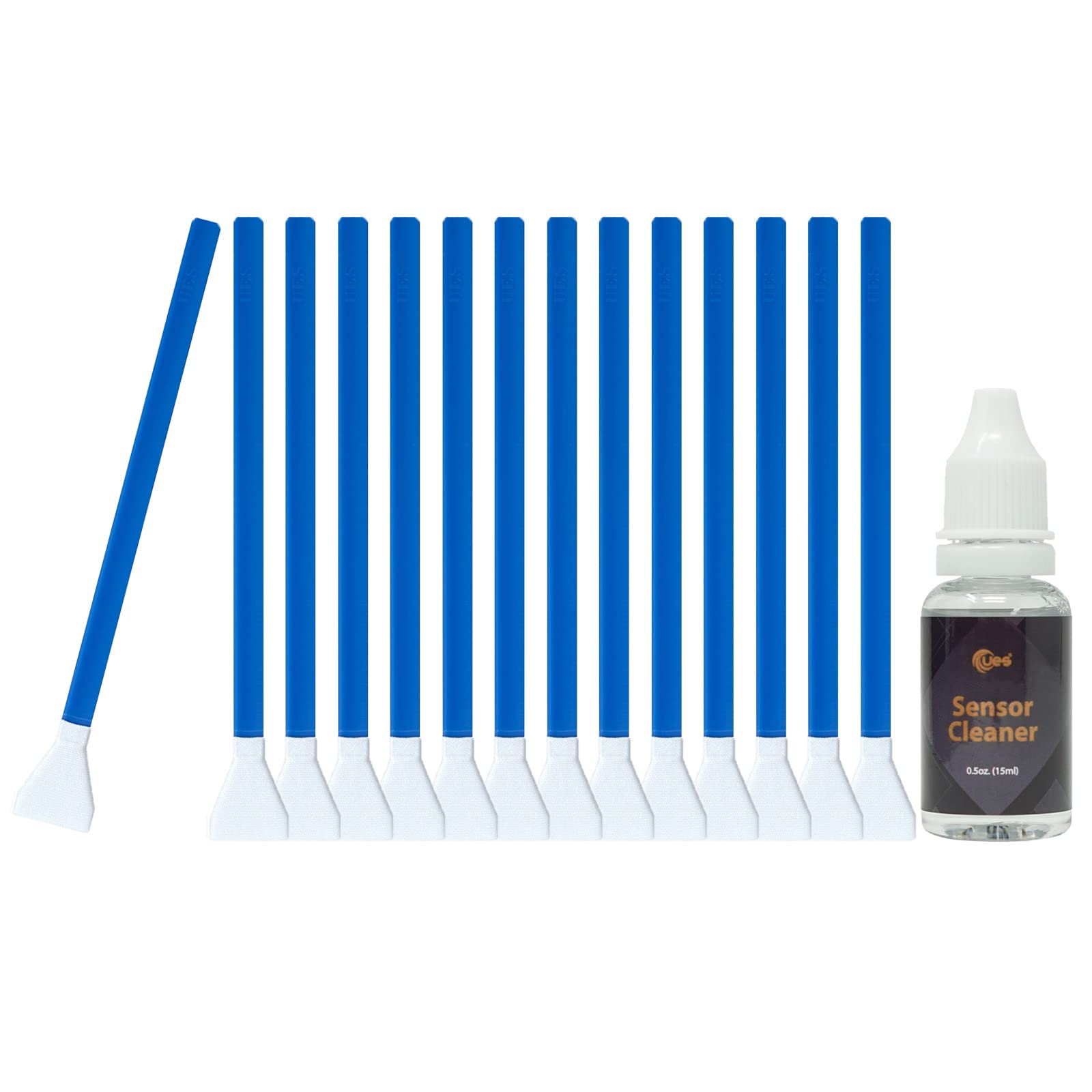 UES APSC16 Digital Camera APS-C Sensor Cleaning Kit – Compatible with Sony, Nikon, Canon DSLR & Mirrorless Cameras – 14pcs 16mm APS-C Swabs + 15ml Sensor Cleaner Solution – Perfect for CCD/CMOS Sensor Maintenance & Professional Photography Cleaning