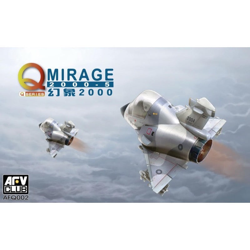 AFV Q002 Egg Plane Mirage 2000 Model Kit - Collectible Diecast Aircraft for Hobbyists & Aviation Enthusiasts - Perfect for Display, Gifts & DIY Projects
