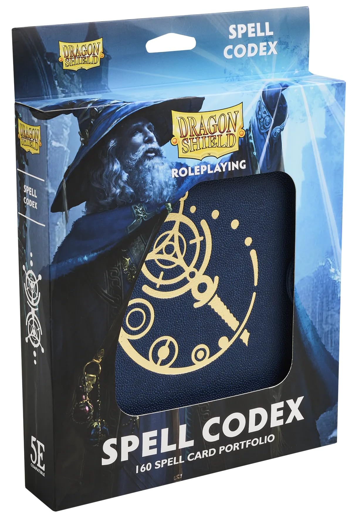 Dragon Shield Spell Codex Sleeves - Midnight Blue (160 Count) | Premium Card Protectors for MTG, Yu-Gi-Oh!, Pokemon TCG | Perfect for Gaming Tournaments & Collectible Card Storage