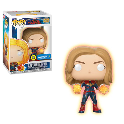 Marvel Captain Marvel Glow in The Dark Action Figure - Collectible Superhero Toy for Kids & Adults - Perfect for Display, Gifts & Marvel Fans Collection