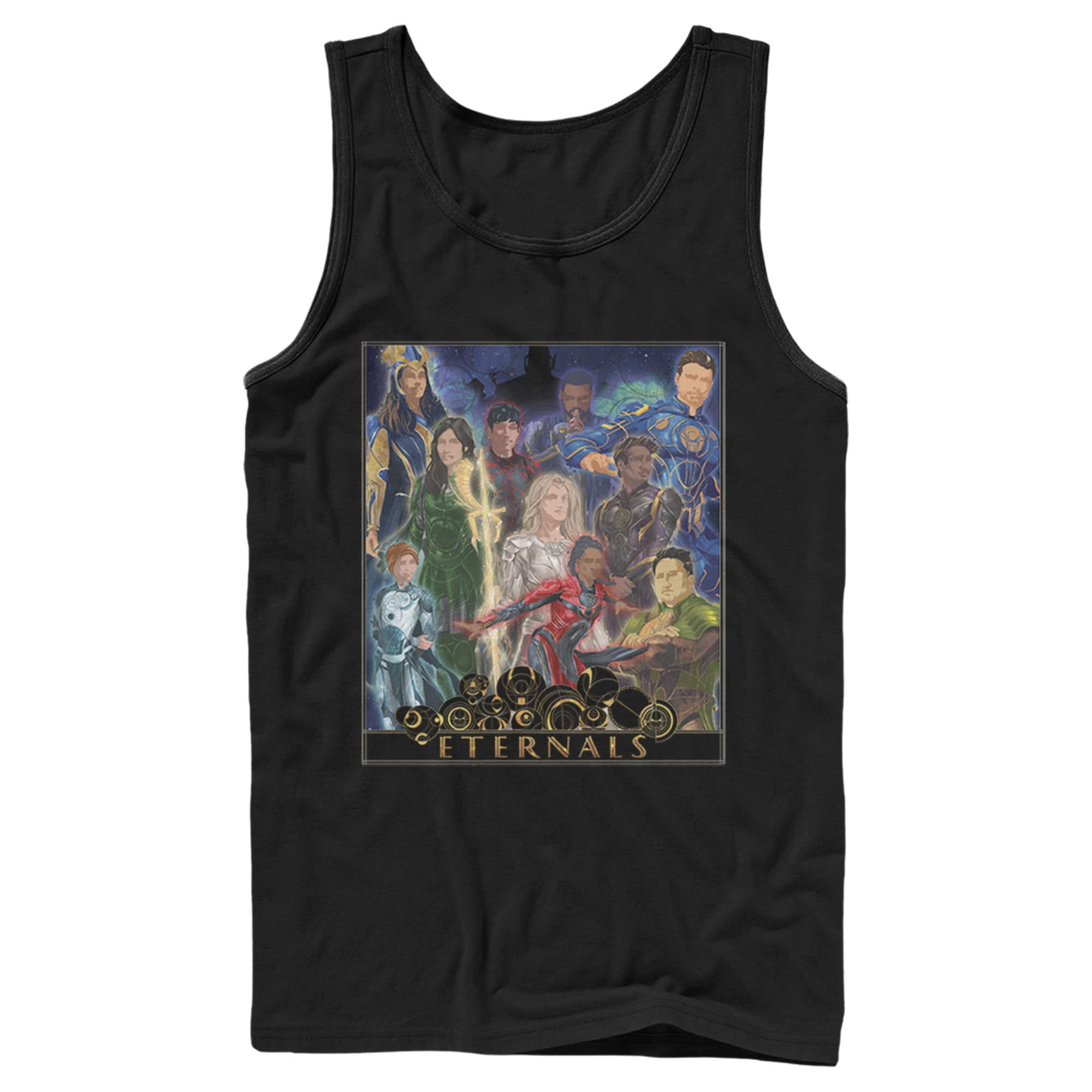Marvel Eternals Watercolor Graphic Men's Tank Top - Superhero Movie Fan Shirt for Summer, Gym & Casual Wear
