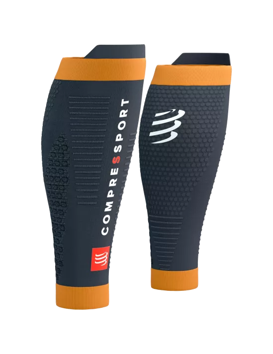 Compressport Unisex R2 3.0 Running Socks - Magnet/Autumn Glory - Performance Athletic Socks for Marathon, Trail Running & Workouts