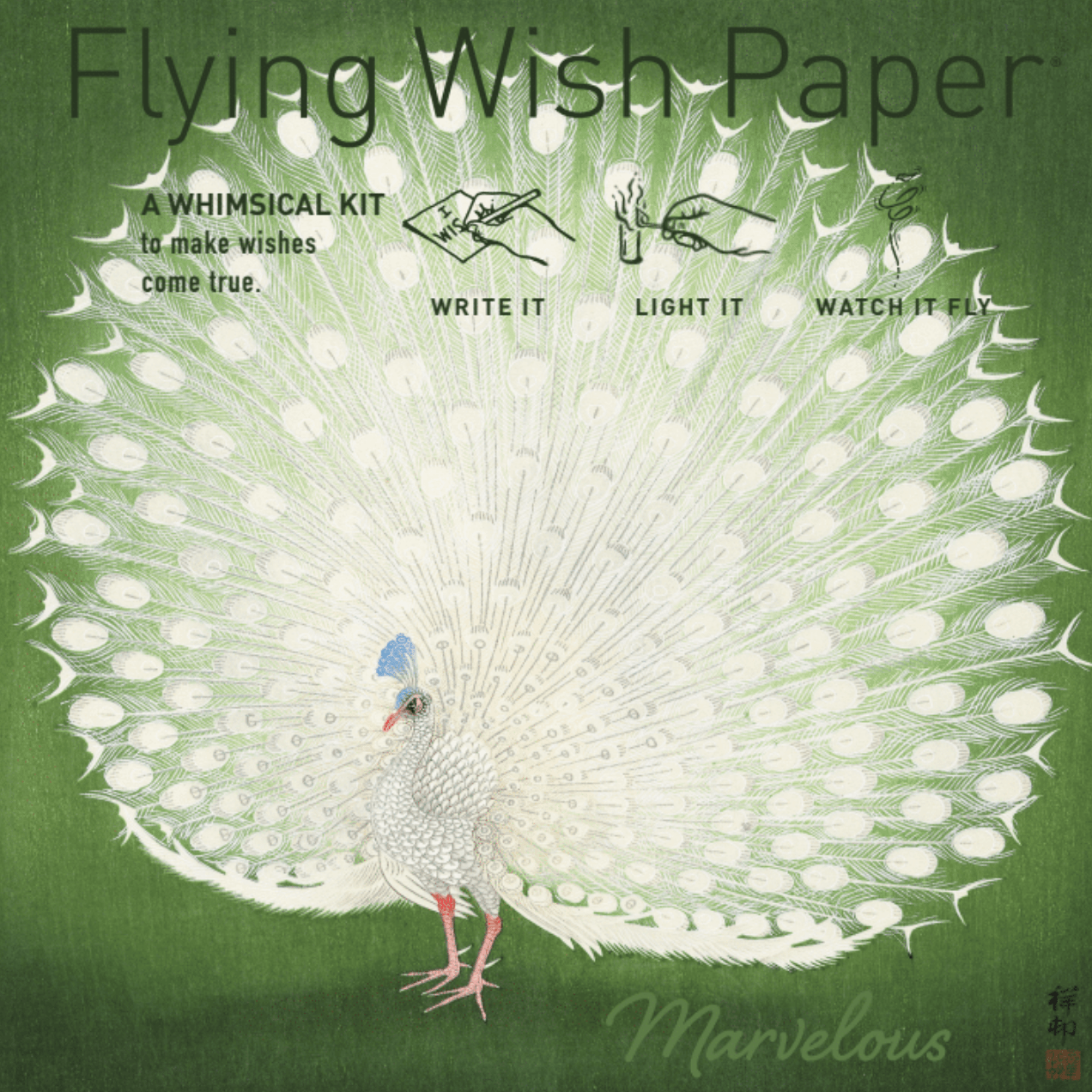 Peacock Mini Flying Wish Paper - Magical Burning Wish Notes for Parties, Weddings & Celebrations | Eco-Friendly & Fun Gift Idea