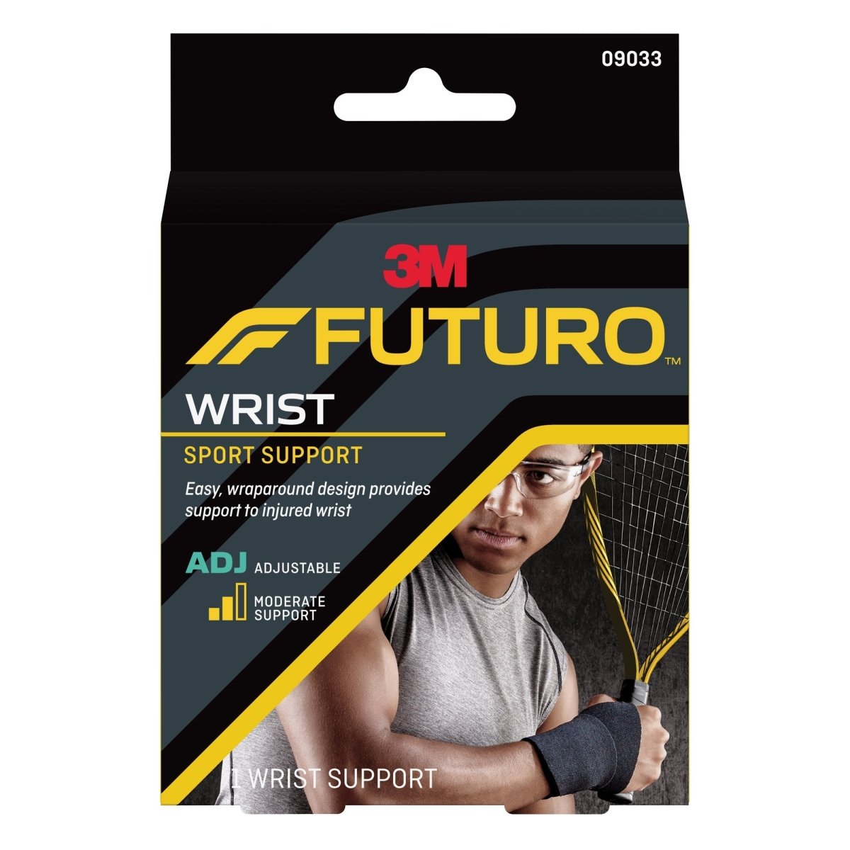 3M Futuro Wrist Sport Support Brace - Adjustable Wrist Stabilizer for Carpal Tunnel, Arthritis & Tendonitis Relief - Perfect for Gym, Tennis, Golf & Daily Activities