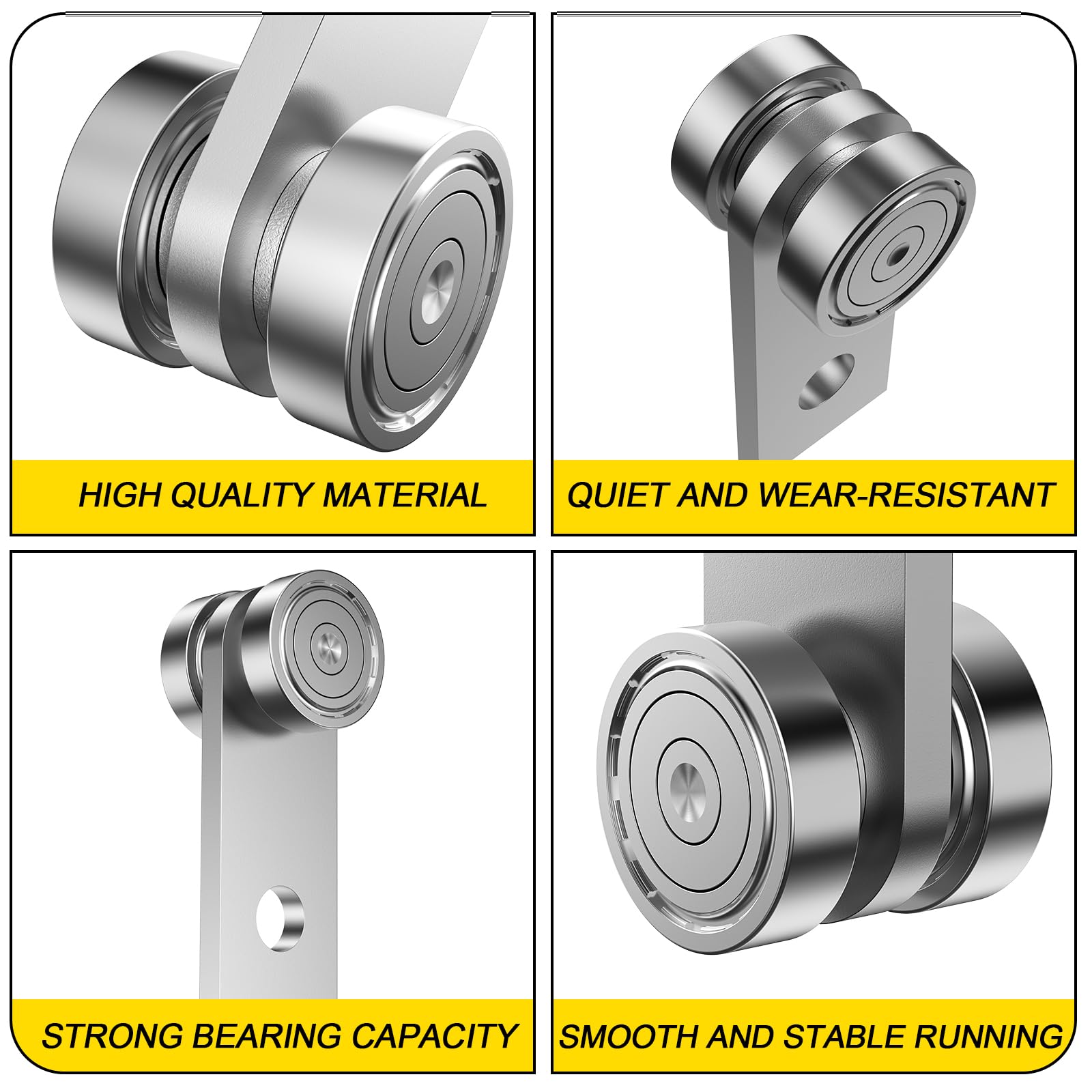 HZG 2 Wheel Trolley Assembly Rollers - Heavy Duty 1-5/8
