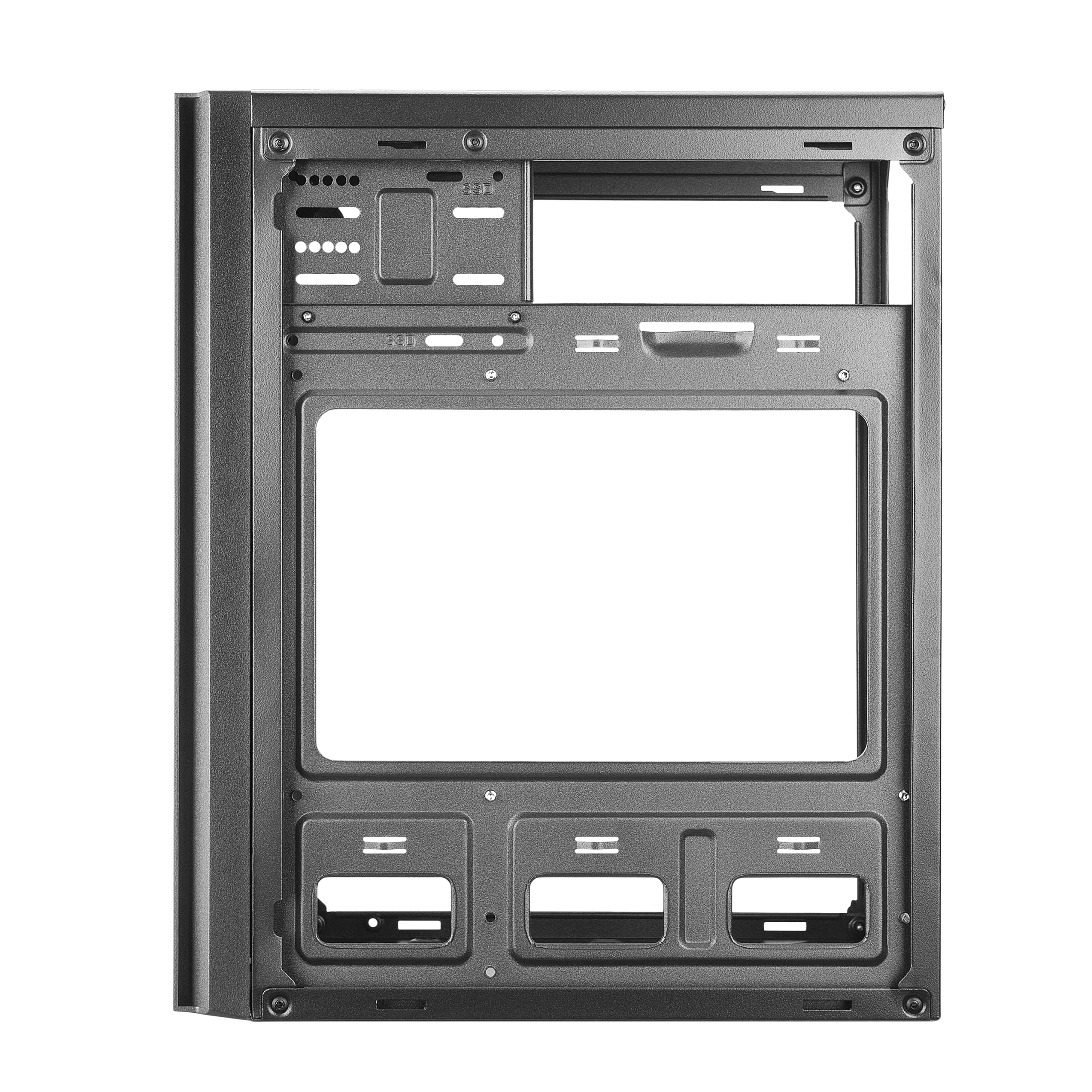AC6 Compact Micro ATX PC Case - Black Gaming Computer Case with Front Mesh Panel & USB 3.0 Ports - Perfect for Home Office, Gaming Rigs & Small Form Factor PC Builds