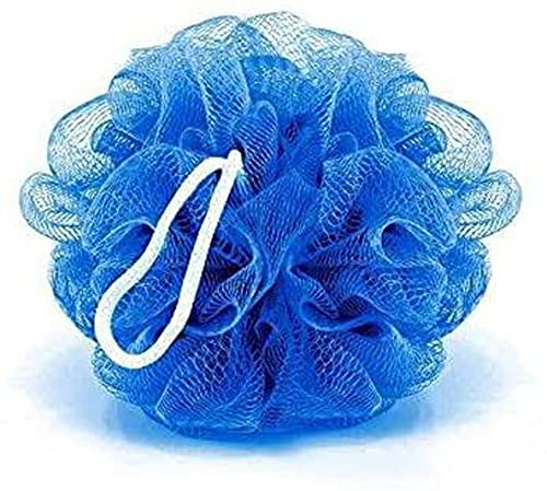 Premium Round Bath Sponge Loofah for Women & Men - Exfoliating Shower Pouf (Pack of 4, Multicolor) - Gentle Skin Cleansing & Body Scrub for Daily Shower, Spa & Bathroom Essentials