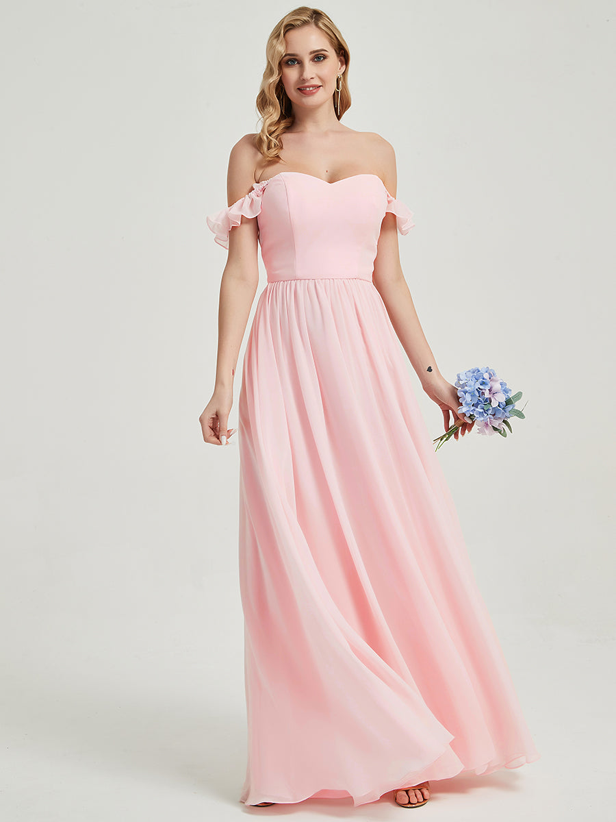 Elegant 3-in-1 Convertible Chiffon Bridesmaid Dress with Detachable Straps - Perfect for Weddings, Prom & Formal Events