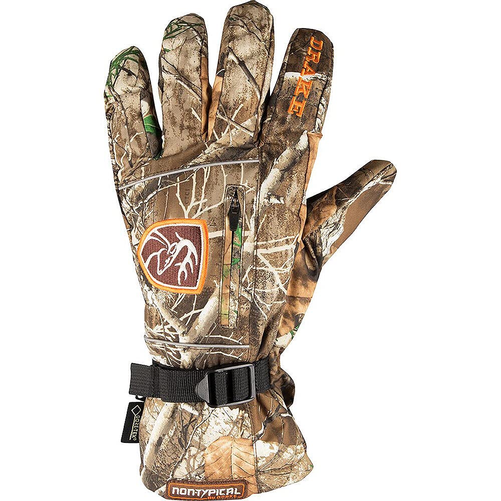 Drake Waterproof Gloves - Realtree Edge Camo Hunting Gloves for Men - Warm & Windproof Winter Gloves for Outdoor Activities, Fishing, and Cold Weather Work