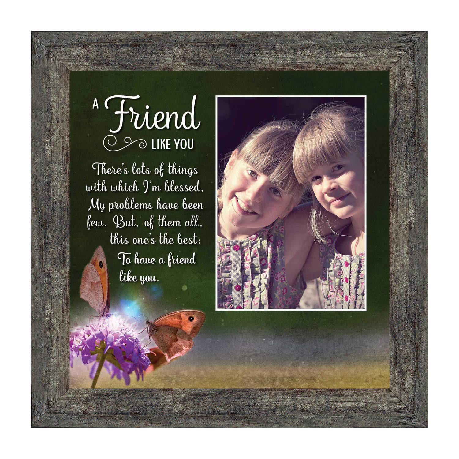 Crossroads Home Décor Best Friend Picture Frame - Perfect for Best Friend Birthday Gifts, Anniversaries, and Home Decor, 6315CH