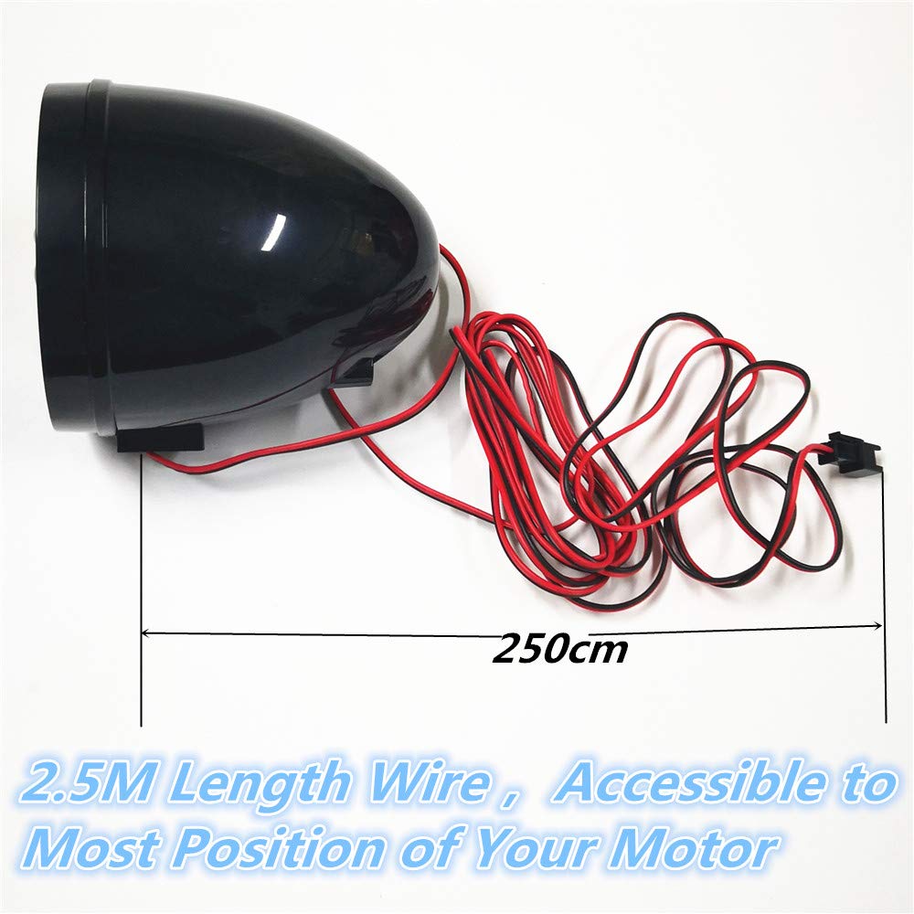 12V Waterproof Bluetooth Amplifier Sound System for Motorcycle, UTV, ATV - 4 Channel 3 Inch Stereo Speakers with FM/USB & Hands-Free Calling - Perfect for Off-Road Adventures & Outdoor Audio Enhancement