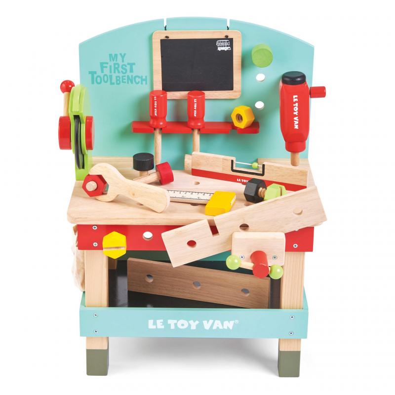 My First Tool Bench - Kids Wooden Workbench Toy with Tools for Pretend Play - Perfect for Toddlers & Preschoolers DIY Fun, Birthday Gifts & Early Learning Activities