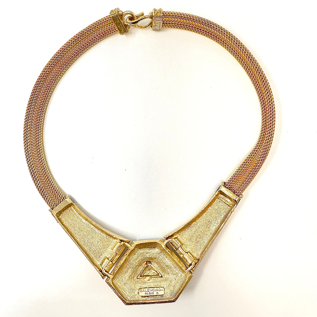 Balenciaga Vintage Deco Collar Necklace - Retro Fashion Statement for Women | Perfect for Parties, Weddings & Evening Events