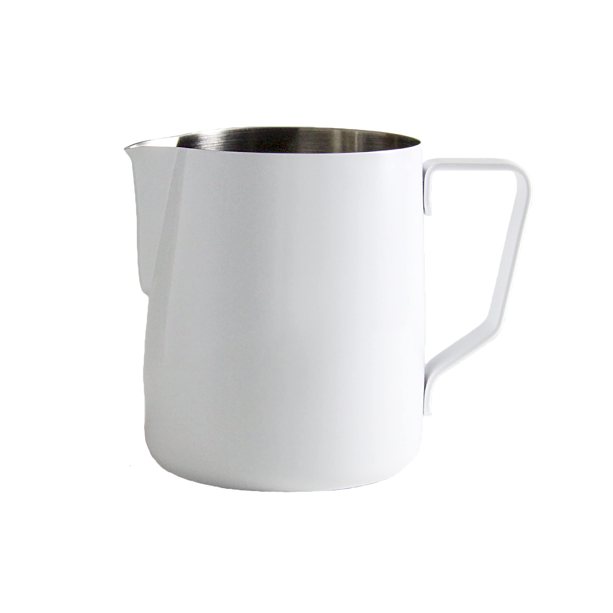 Dynore 800ml Stainless Steel Milk Jug - Matte White Finish - Perfect for Frothing, Pouring & Serving Coffee, Tea, and Hot Chocolate