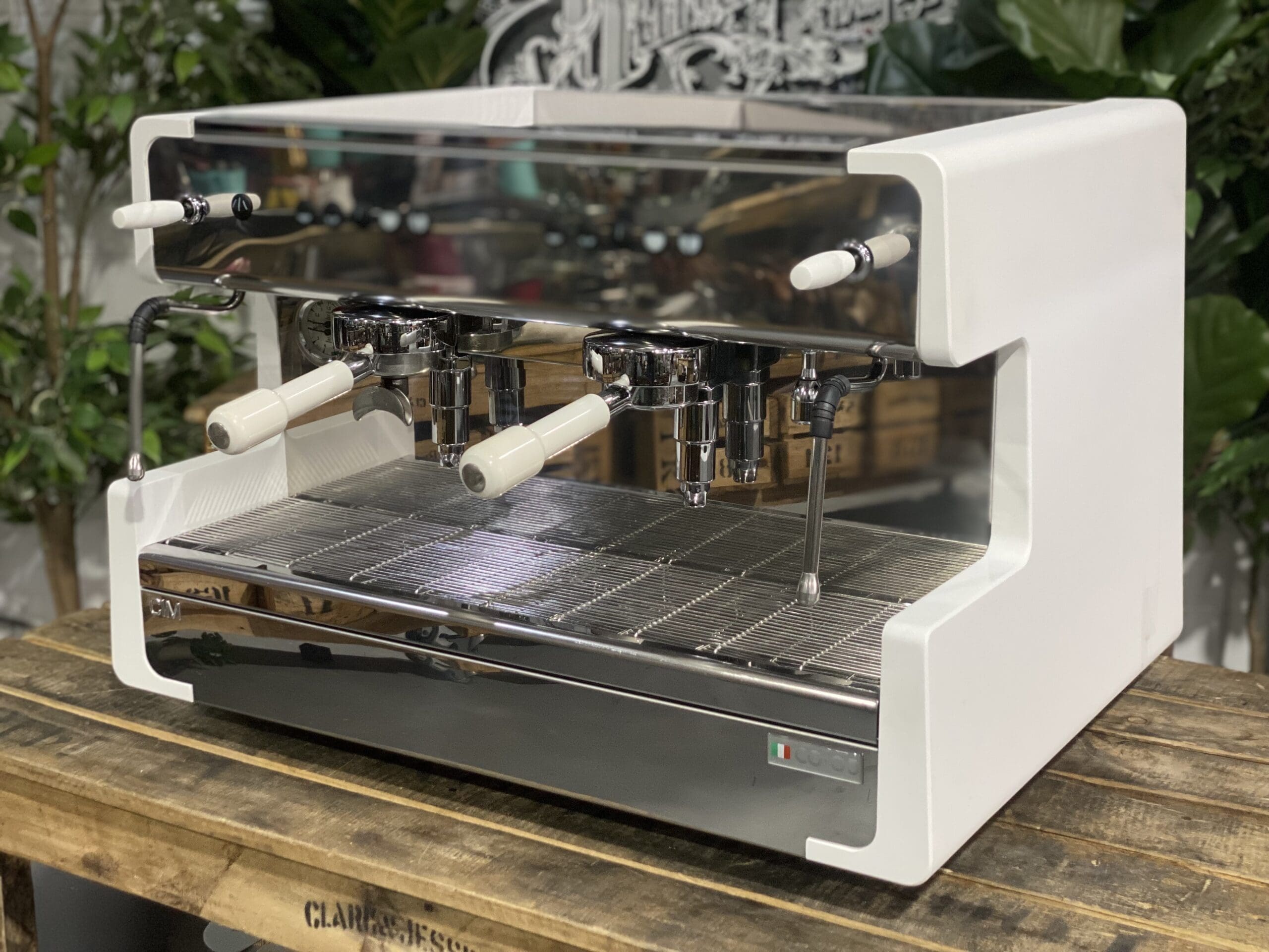 CIME CO 05 2 Group White Commercial Espresso Machine - Professional Coffee Maker for Cafes & Restaurants | Perfect for High-Volume Brewing & Barista Use