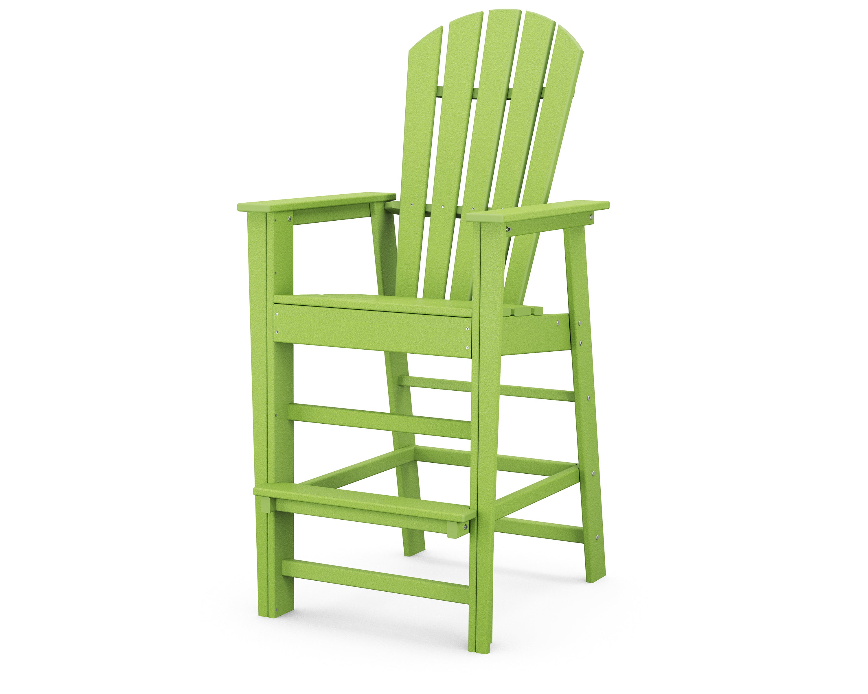 POLYWOOD South Beach Bar Chair - Outdoor Patio Furniture, Weather-Resistant Adirondack Style Bar Stool for Poolside, Deck, or Backyard - Comfortable & Durable Plastic Wood Material