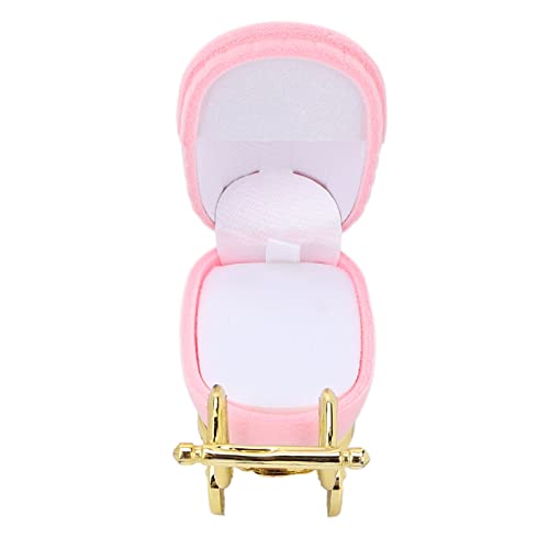 01 02 015 Pink Baby Carriage Jewelry Organizer with Soft Flocking Lining - Perfect for Storing Rings, Earrings & Baby Teeth Keepsakes | Nursery Decor, Baby Shower Gift, First Tooth Memory Box