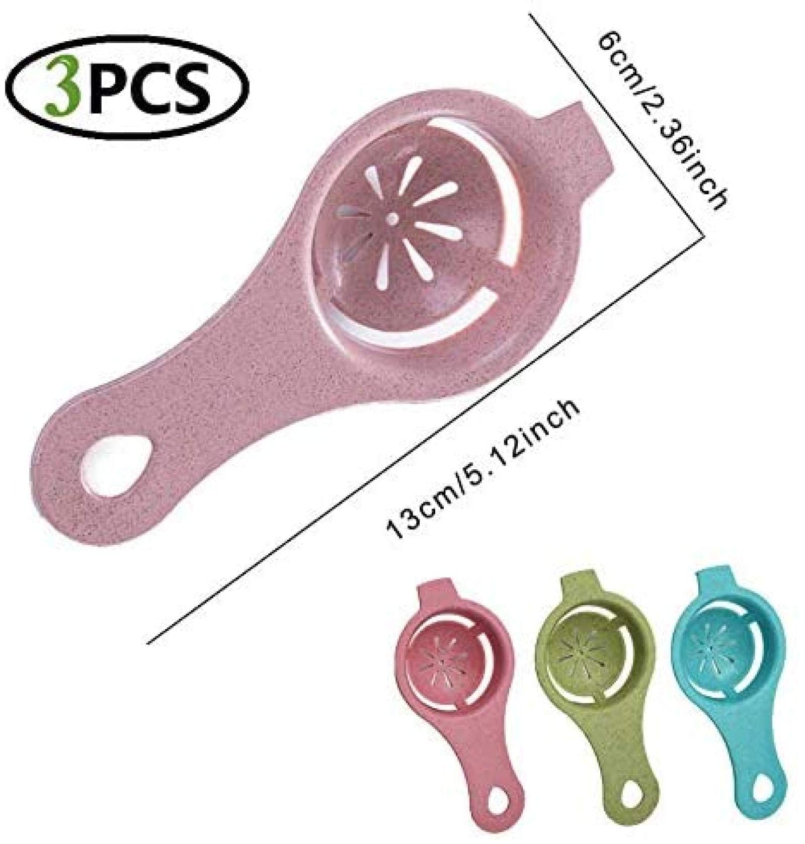 3-Piece Egg Separator Set - Professional Kitchen Tool for Separating Egg Yolks from Whites | Perfect for Baking Cakes, Making Custards, Mayonnaise & More | Essential Cooking Gadget for Home Bakers & Chefs