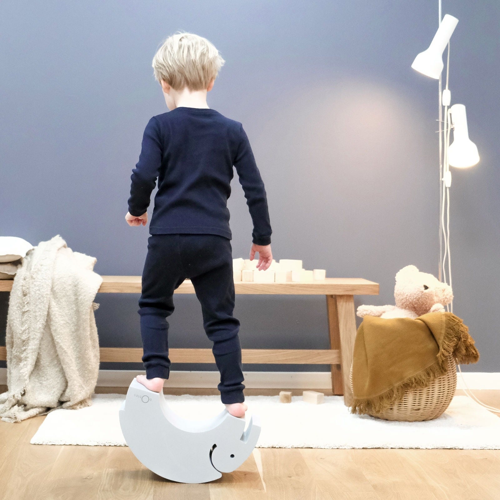 bObles Elephant S 16 Classic Vintage Rose - Soft Play Toy for Kids, Eco-Friendly Children's Furniture - Perfect for Nursery, Playroom & Toddler Safe Play Areas
