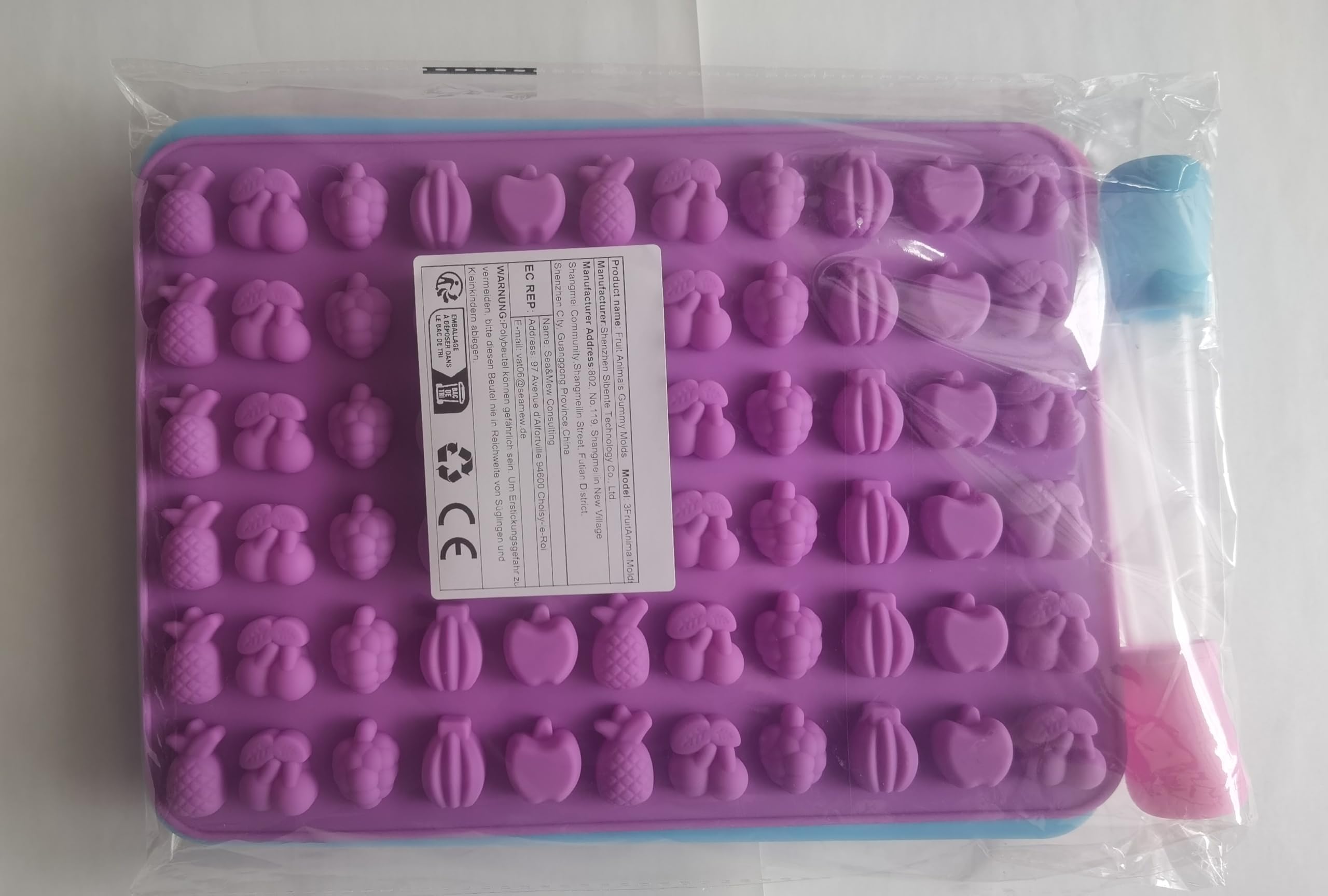 Premium Non-Stick Silicone Candy Molds Set - Food Grade Gummy, Chocolate & Wax Melts Molds (Bears, Bunnies, Fruits, Hearts, Stars, Bowknots) - Perfect for DIY Candy Making, Chocolate Treats & Candle Wax Crafts at Home