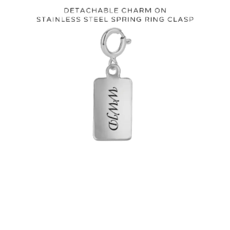 Personalized Engraved Charms with Detachable Clasp - Custom Name Jewelry for Necklaces & Bracelets - Perfect for Gifts, Anniversaries, and Special Occasions - $10.00