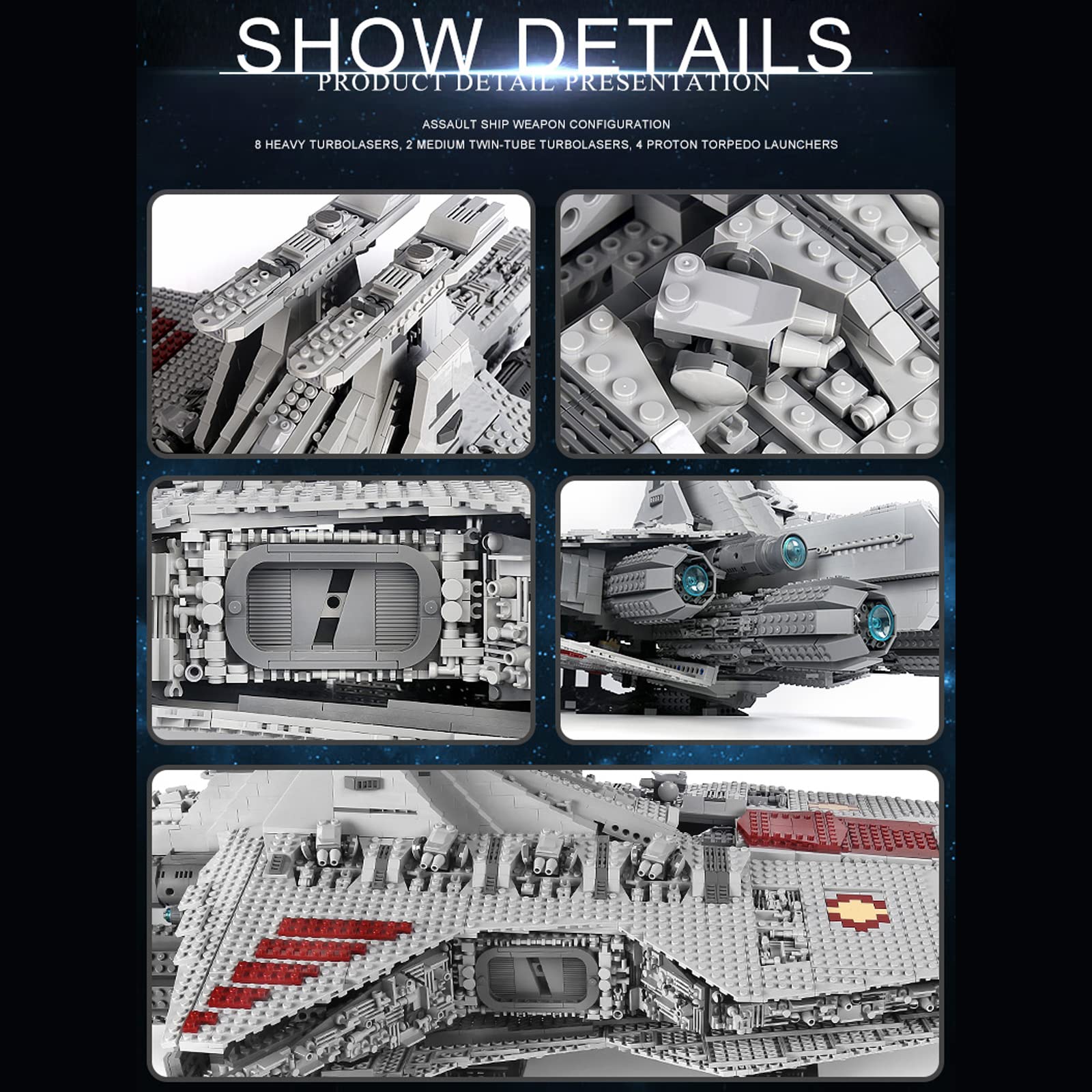 Mould King 21005 Super Star Destroyer Model - Venator-Class Republic Attack Cruiser Building Toy Kit with 6685 Pieces | UCS Collection Star Wars Gift for Boys & Adults 8-12+ | Perfect for Display, Collecting & Creative Play