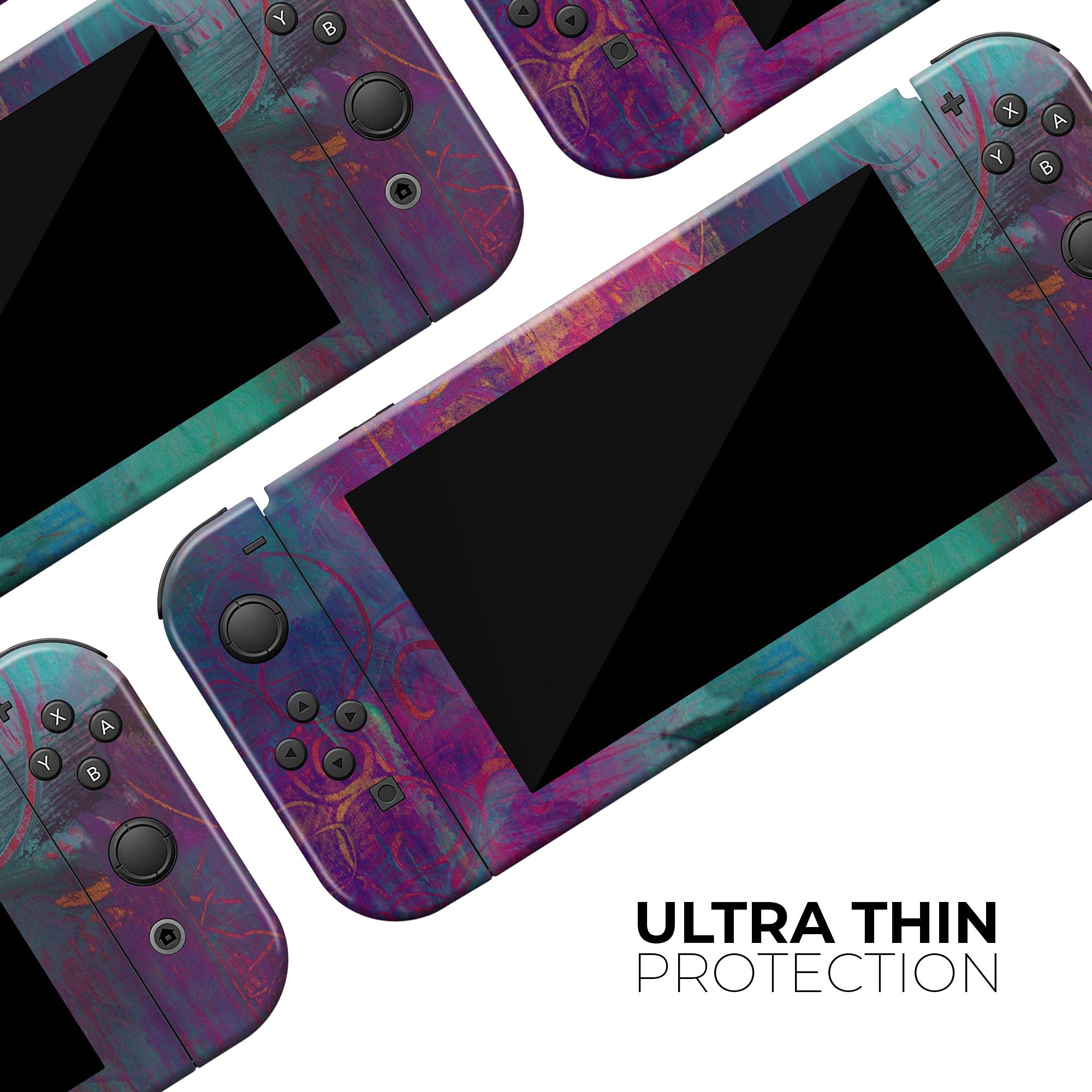 Nintendo Switch Pro Controller Skin - Abstract Oil Painting V3 Design, Scratch-Resistant Removable Vinyl Wrap Cover for Protection | Perfect for Gaming Enthusiasts & Customization Lovers