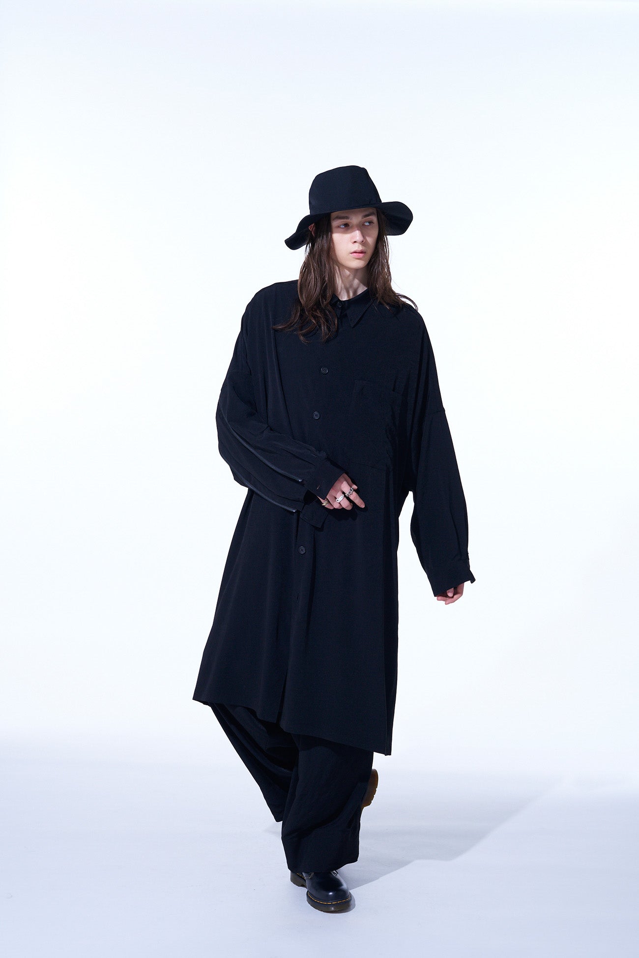 Elegant Crepe de Chine Back Yoke Zip Coat for Women – Perfect for Office Wear, Evening Outfits & Fall Layering