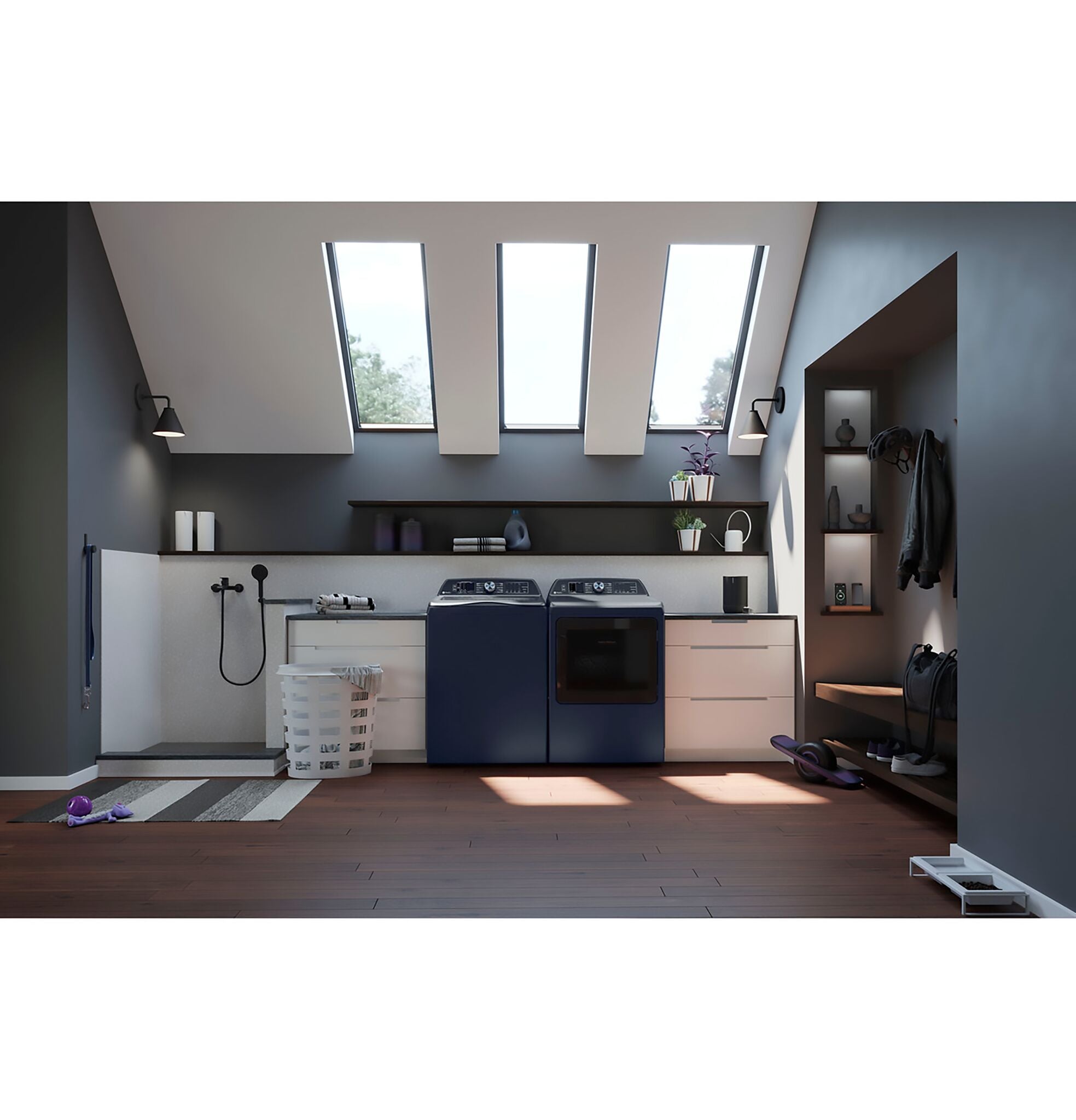 GE Profile PTW800BPWRS 6.2 cu. ft. Sapphire Blue Top Load Washer with Smart Wash Technology - Perfect for Large Families & Heavy Laundry Loads