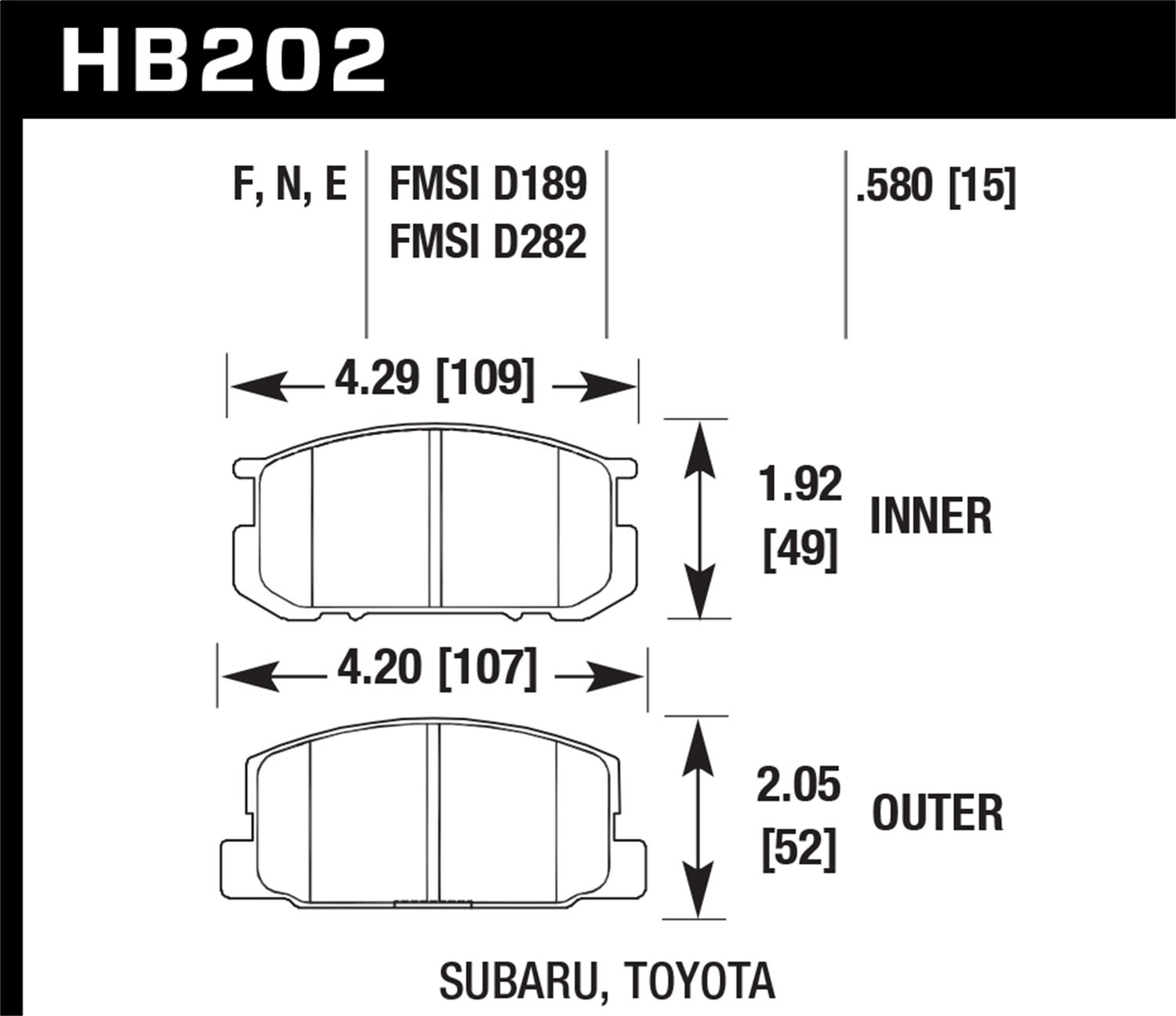 HB202E.580 Blue 9012 Motorsport Brake Pads - High Performance Ceramic Brake Pads for Racing & Sports Cars - Perfect for Track Days & High-Speed Driving
