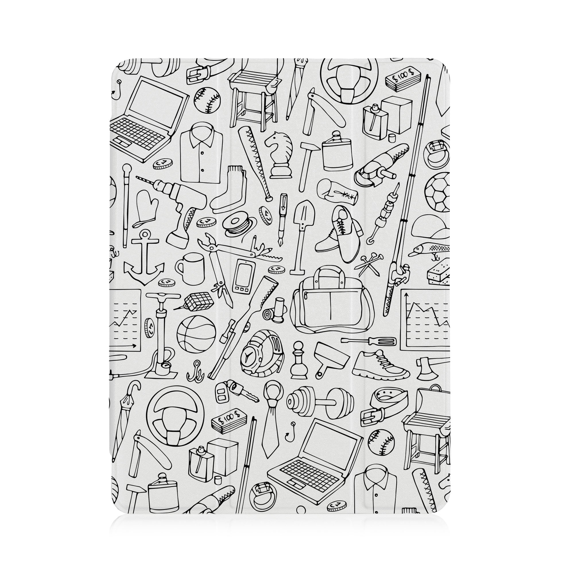 iPad See-Through Case - Slim & Durable Clear Protective Cover for iPad (Space Gray) - Perfect for Work, Travel & Everyday Use