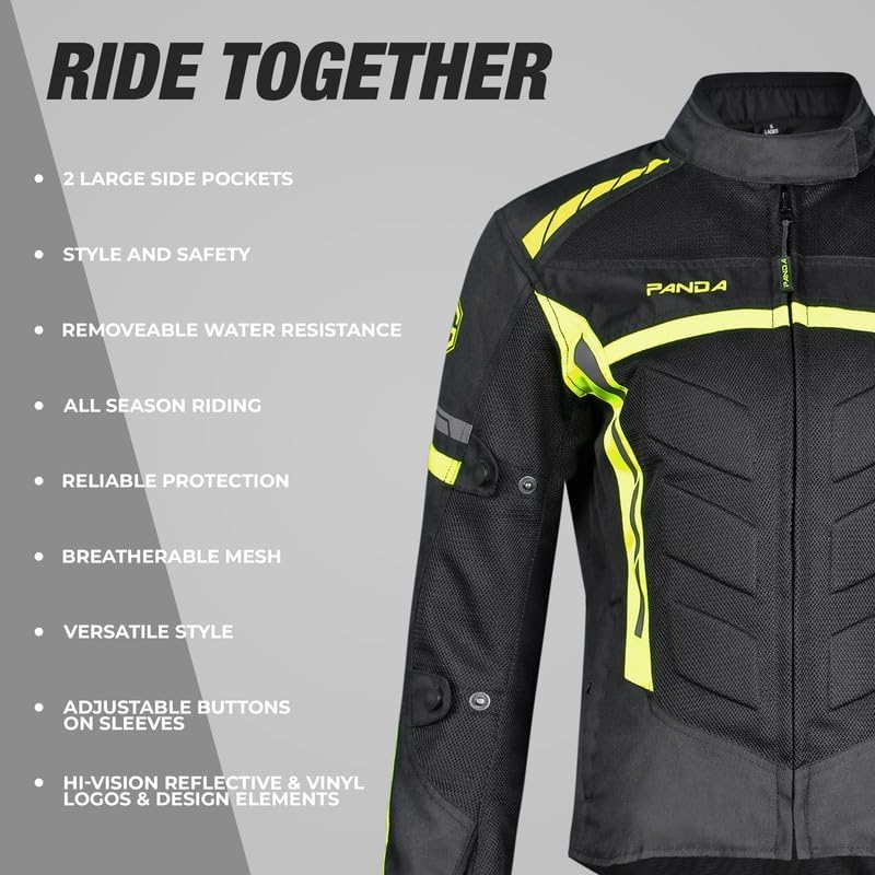 **Women's CE Armor Motorcycle Jacket - Waterproof All-Season Touring & Dual Sport Biker Jacket for Women - Perfect for Adventure Riding & Commuting**