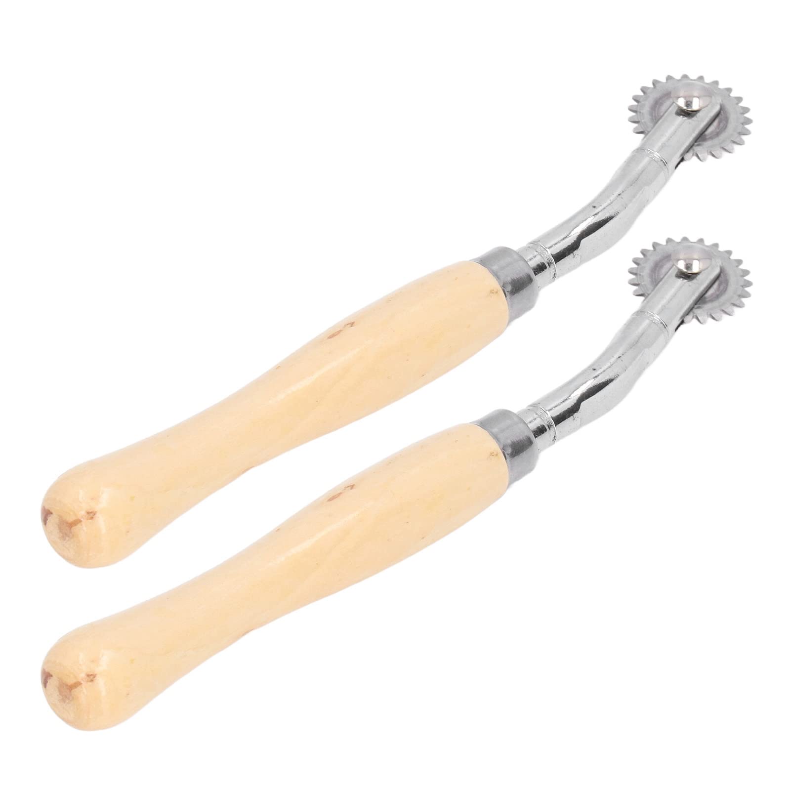 2PCS Stainless Steel Pounce Wheel Perforator Tool for Leather, Paper & Fabric - DIY Tracing Wheel for Sewing, Crafting & Quilting - Perfect for Leatherworking, Dressmaking & Pattern Transfer