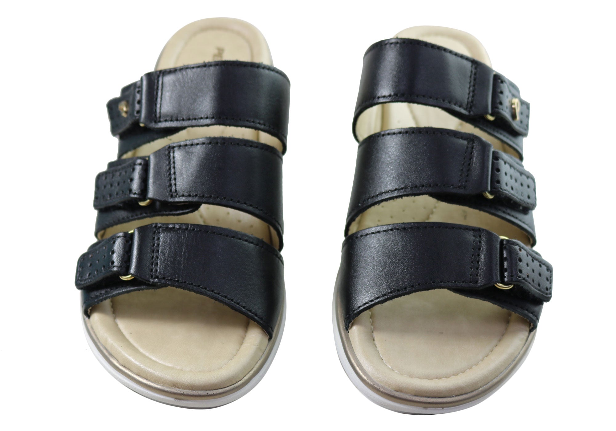 Pegada Treat Women's Comfort Leather Slides Sandals - Made in Brazil - Casual Summer Shoes for Beach, Pool & Home Wear