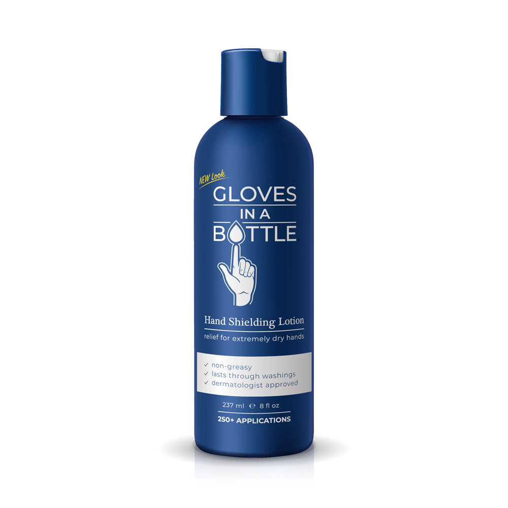 GLOVES IN A BOTTLE Shielding Lotion 8oz (237ml) - Moisturizing Hand Cream for Dry Skin Relief - Perfect for Healthcare Workers, Gardeners & Frequent Hand Washers