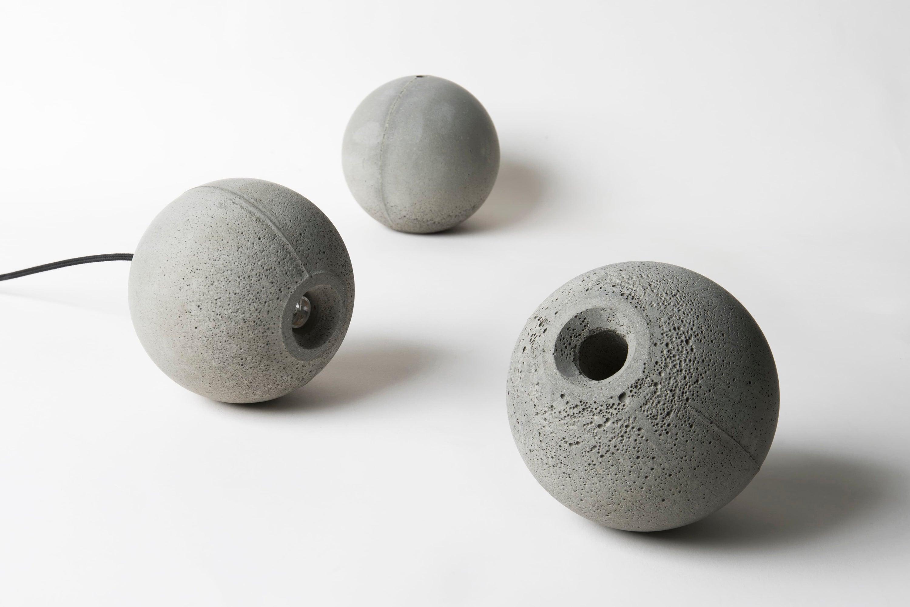 Moon Concrete Pendant Light - Modern Industrial Ceiling Lighting Fixture for Dining Room, Kitchen Island & Bedroom Decor