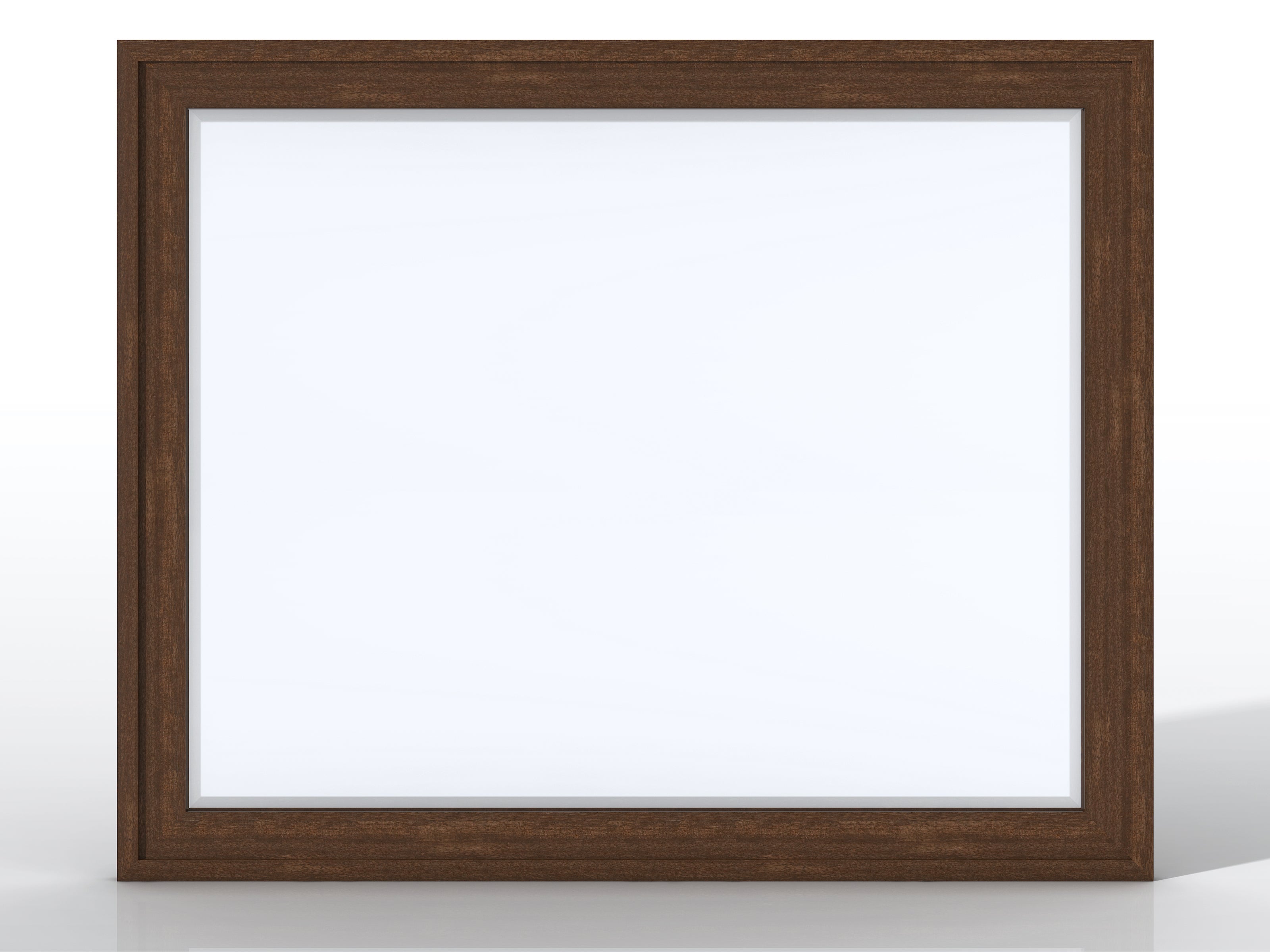 Addison 48 Inch Rectangular Wall Mirror - Mid Century Modern Acacia Wood Frame for Living Room, Bedroom & Entryway Decor