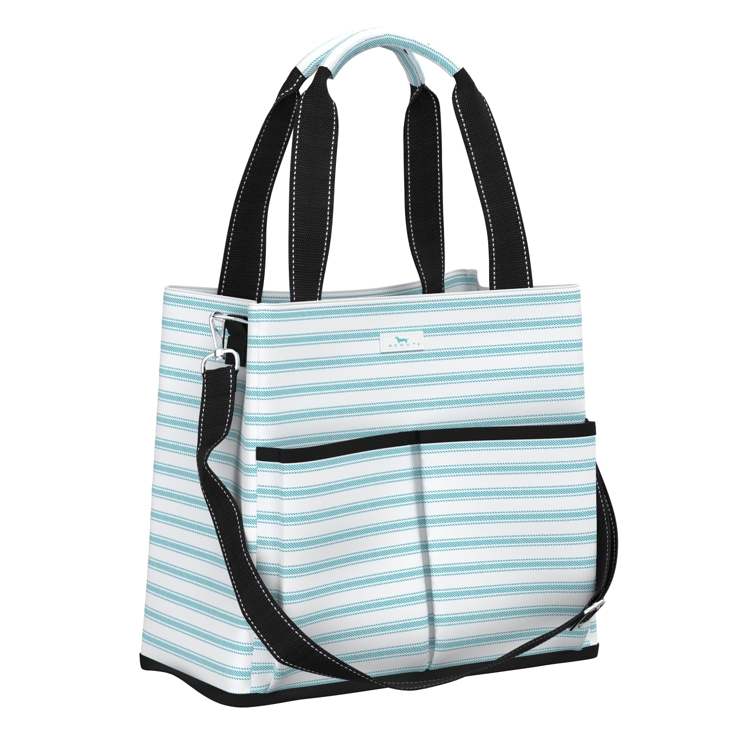 **SCOUT Baby Diaper Bag for Travel & Daily Use - Waterproof Coated Cotton Tote with Adjustable Crossbody Strap, Multiple Compartments & Zipper Pockets - Perfect for Stroller, Outings & Working Moms**