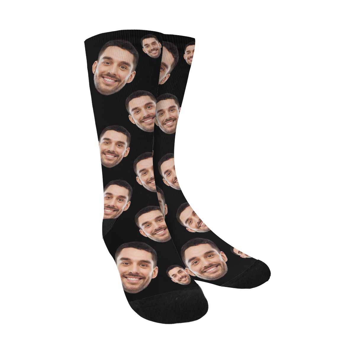 Custom Photo Socks - Personalized Funny Face Print Crew Socks for Men & Women | Soft Cotton Casual Socks | Unique Gift for Birthday, Anniversary & Couples | Great for Gifts, Parties & Everyday Wear