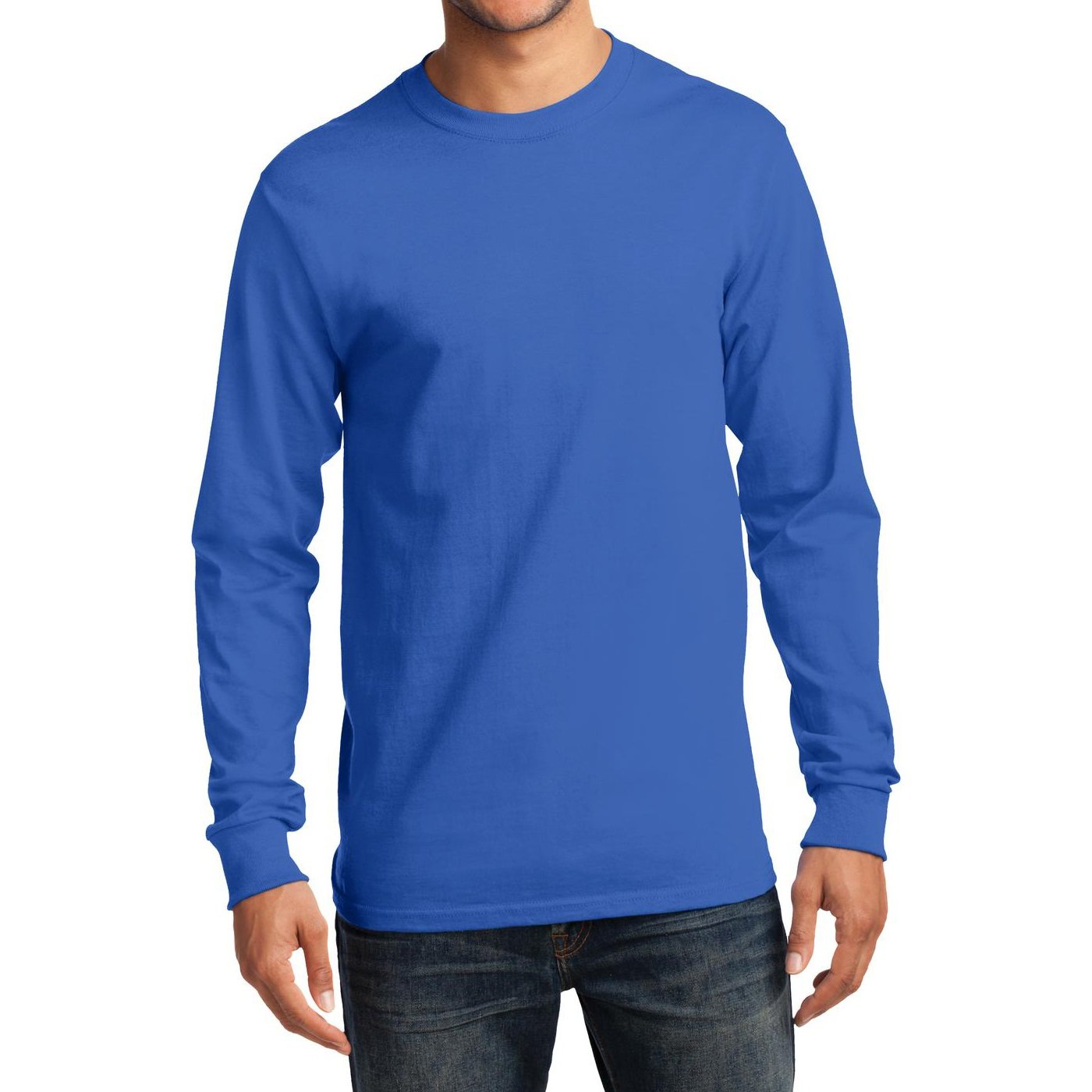Men's Long Sleeve Essential T-Shirt - Comfortable Casual Basic Tee for Everyday Wear | Perfect for Work, Gym & Outdoor Activities