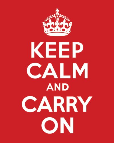 Keep Calm And Carry On Premium Print - Classic Red Motivational Poster for Home, Office & Classroom Decor