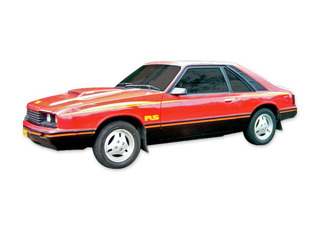 1979-1984 Mercury Capri RS Decals & Stripes Kit - Green Vinyl Stickers for Classic Car Restoration & Customization - Perfect for DIY Auto Enthusiasts & Vintage Car Shows