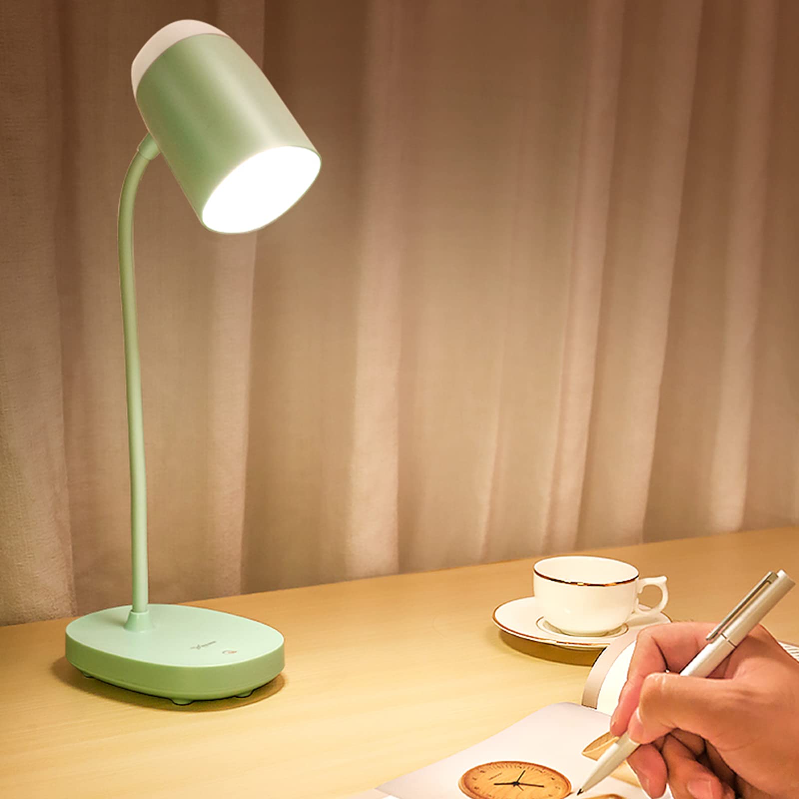 USB Rechargeable LED Table Lamp - 3 Lighting Modes, Portable Bedside & Nightstand Reading Light for Bedroom, Study, Office | Dimmable Atmosphere Night Light for Relaxation & Reading
