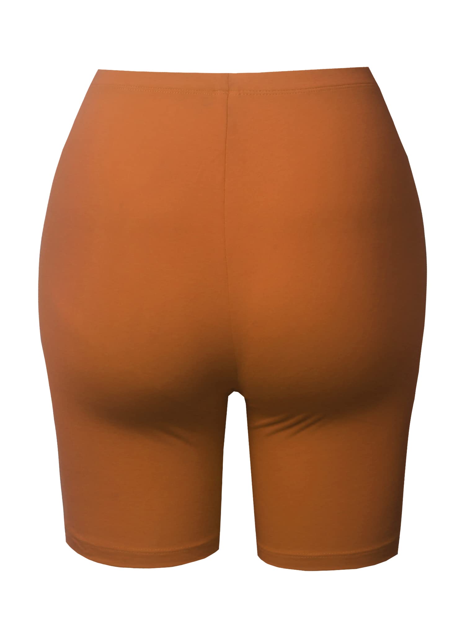 Emma Women's Essential Active Daily Cotton Mid Rise Biker Shorts - Comfortable Workout & Lounge Wear for Yoga, Running, Gym, and Casual Outfits