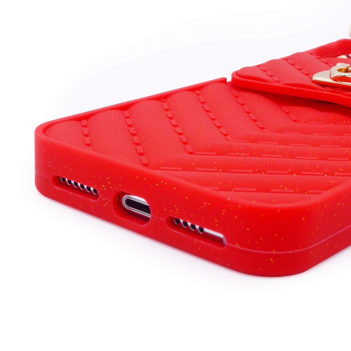 LUVI iPhone 11 Pro Max Wallet Case with Neck Strap, Crossbody Strap & Card Holder - Protective Phone Cover for Women (Red) | Perfect for Travel, Shopping & Everyday Use