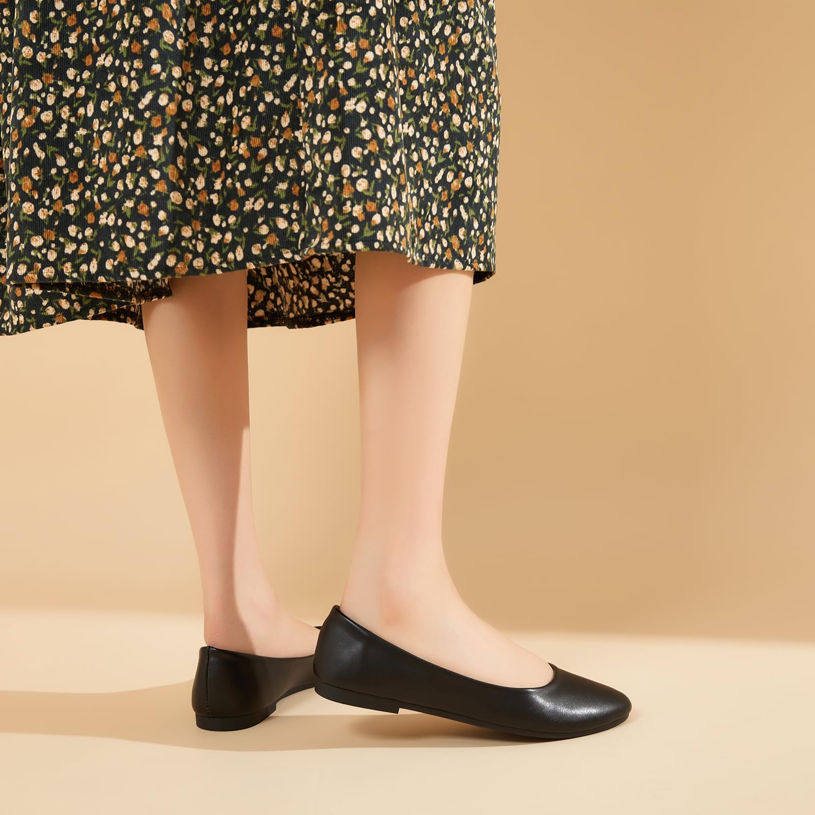 Hash Bubbie Women's Ballet Flats - Comfortable PU Leather Slip-On Dress Shoes for Women | Perfect for Office, Wedding & Casual Wear