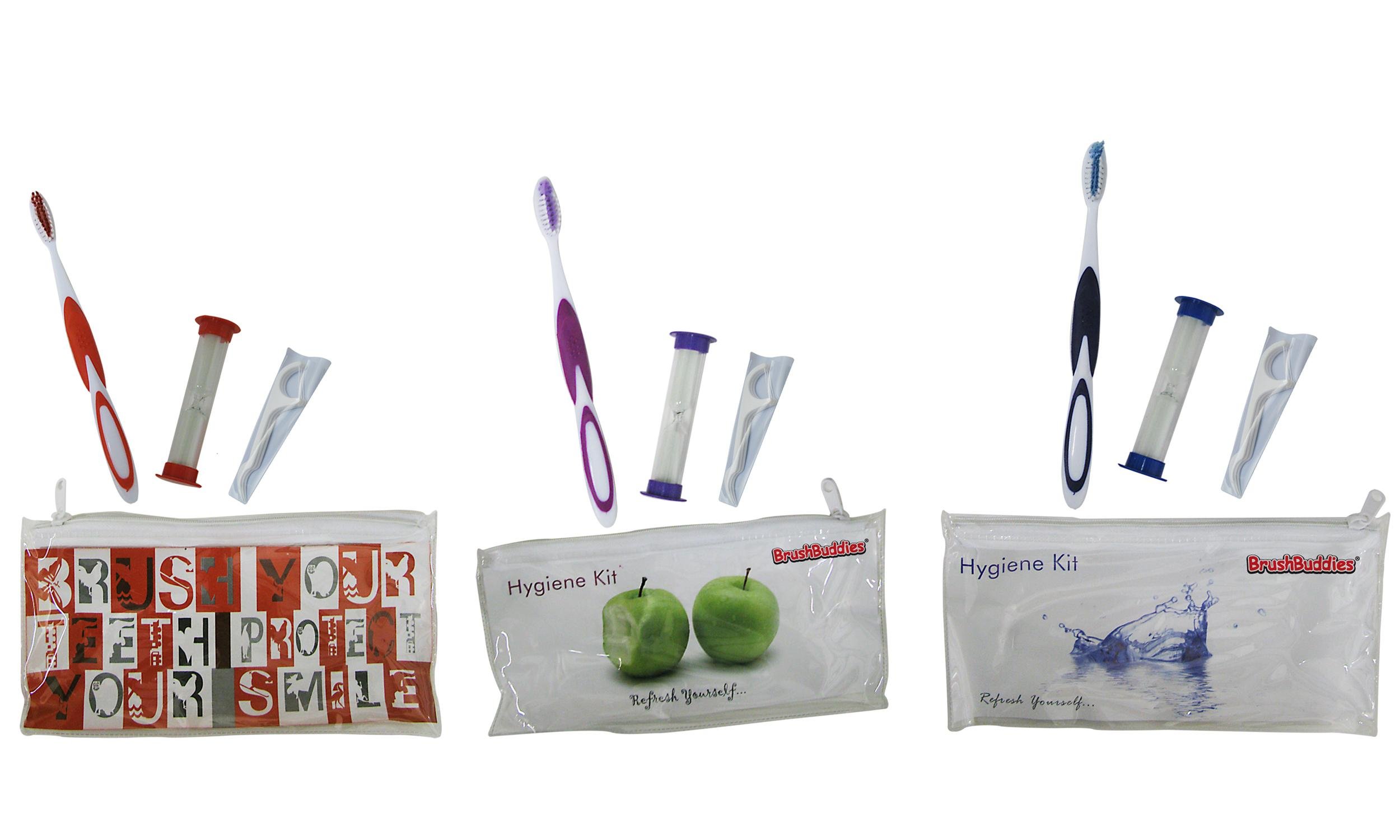 Brushbuddies Travel Hygiene Kit - Portable Toothbrush & Dental Care Set for Adults & Kids | Perfect for Travel, Camping, Office & Emergency Preparedness