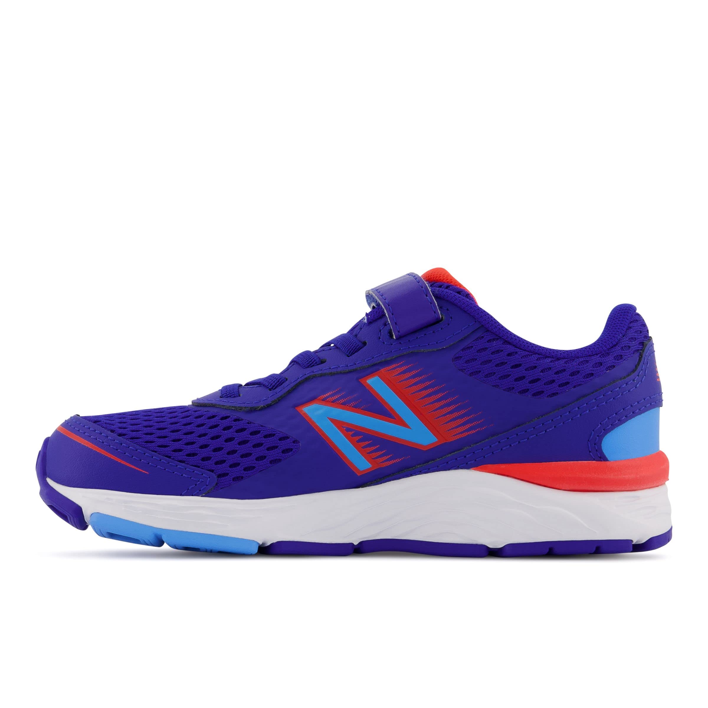 New Balance Kids' 680 V6 Hook and Loop Running Shoes - Lightweight Athletic Sneakers for Boys & Girls - Perfect for School, Play & Daily Activities