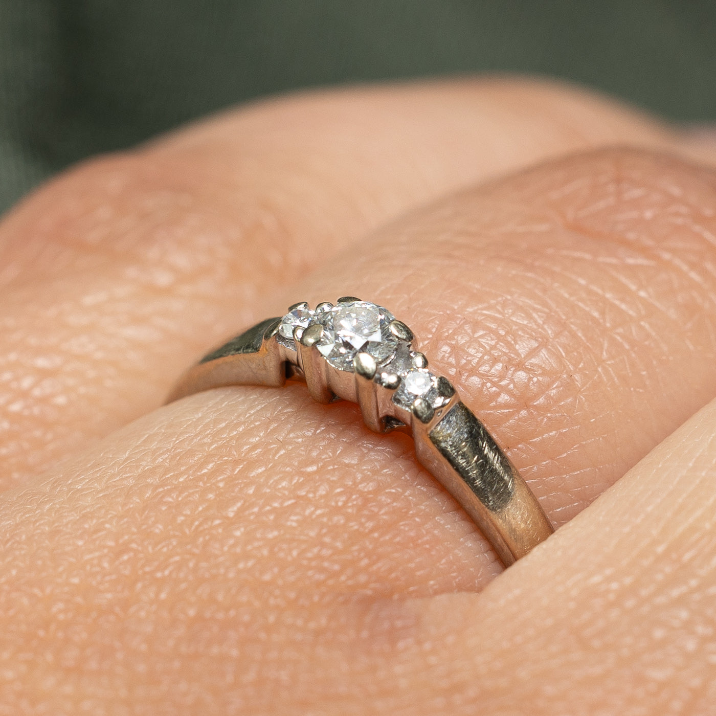 0.16ctw Three Stone Diamond Ring - Size 6.25 | Elegant Engagement, Wedding, Anniversary Jewelry Gift for Her | Perfect for Proposals, Bridal Sets & Special Occasions