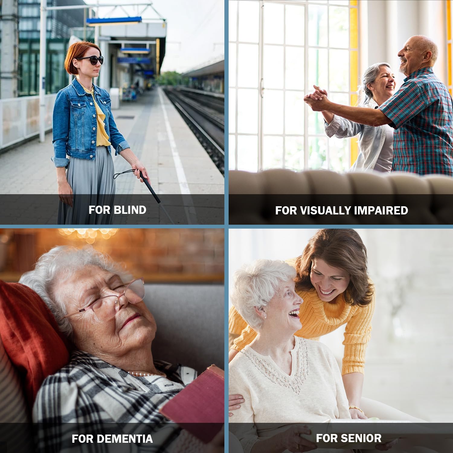 Talking Watch for Visually Impaired & Seniors - Large Number Voice Watch for Blind & Elderly - Clear American Accent Women's Watch - Perfect for Daily Use, Time Management & Accessibility Needs